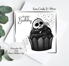 Black skull cupcake for sale  BIRMINGHAM