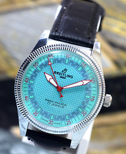 Reloj de pulsera vintage mecánico de viento manual Breitling esfera azul 17 joyas segunda mano  Embacar hacia Argentina