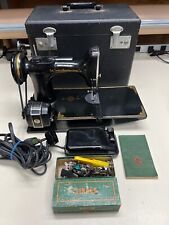 VINTAGE SINGER 221 FEATHERWEIGHT SEWING MACHINE 1950 W/ POWER SUPPLY & CASE  for sale  Chula Vista