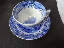 Copeland Spode Blue Italian Cup and Saucer Cup 6cm high Saucer 14.5 cm wide for sale  SWINDON