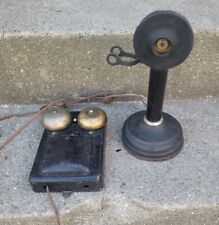 Used, Antique CandleStick Telephone & Metal kellogg Ringer Wall Box for sale  Shipping to South Africa