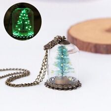Colar de garrafa de vidro brilho no escuro floco de neve árvore de Natal joias luminosas comprar usado  Enviando para Brazil