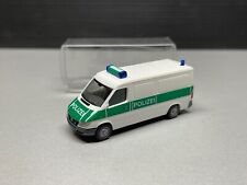 Usado, MB Mercedes Benz Sprinter Transporter Polizei Bus Police weiß grün Herpa H0 1:87 comprar usado  Enviando para Brazil