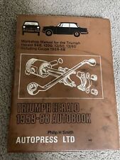 Triumph herald autobooks for sale  WALLINGTON