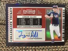 LOGAN ALLEN 2019 EUA Baseball Contenders Rack Pack VERMELHO Prizm AUTO # /150 INDIANS, usado comprar usado  Enviando para Brazil