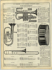 Usado, 1908 ANUNCIO DE PAPEL Champion Pistón de Plata Corneta Deslizante Trombón Bajo Tambores segunda mano  Embacar hacia Argentina