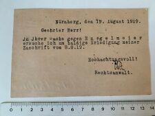 Mitteilung 1919 rechtsanwalt gebraucht kaufen  Berlin