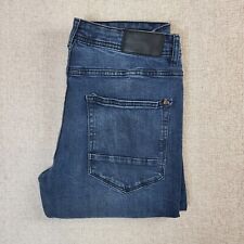 Born Rich Osmium Jeans Size W32 x L32 Ripped Slim Denim Button Fly Men Blue for sale  Shipping to South Africa