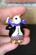 Christmas penguin brooch for sale  LONDON