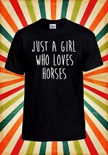 Camiseta de beisebol unissex Just A Girl Who Loves Horses legal masculina feminina 2944 comprar usado  Enviando para Brazil