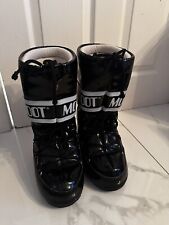 Moon Boot Women's Vinyl Boots - Black/White for sale  Shipping to South Africa