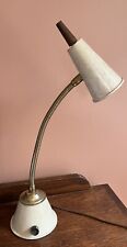 Lámpara de escritorio atómica vintage MCM melamina madera de teca de 15, usado segunda mano  Embacar hacia Argentina