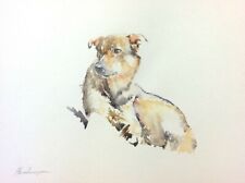 Dog, Animal, Watercolor artwork, Handmade, Original painting on paper for sale  Shipping to Canada