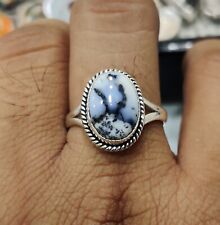Anel de pedra preciosa opala dendrita prata esterlina 925 feito à mão belo presente PG817 comprar usado  Enviando para Brazil