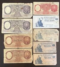 Usado, 1935-1947 1 5 10 100 1000 pesos Argentina 9 billetes segunda mano  Embacar hacia Argentina