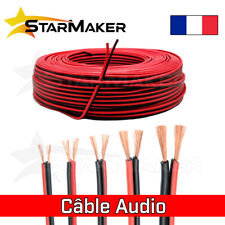Câble électrique Rouge Noir - 0.75 à 4 mm² Fil souple Haut-parleur enceinte d'occasion  France