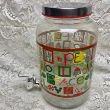 Dispensador de jarra de jugo de vidrio colorido vintage. 11inH x 9inL x 6in D segunda mano  Embacar hacia Argentina