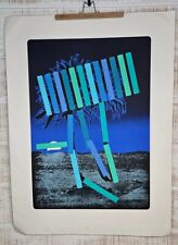 Menashe Kadishman, Blue Palm, Screenprint, signed in pencil 25/125 for sale  Shipping to South Africa
