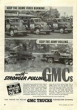 1942 GMC Trucks Vintage WWII Print Ad, Keep the Home Fires Burning for sale  Shipping to United Kingdom