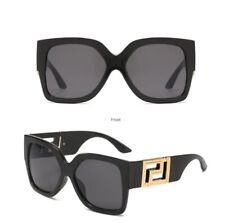 🆕 Black and Gold Stylish Oversized Square Sunglasses for sale  Shipping to South Africa