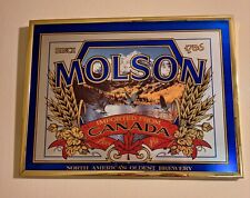 Usado, 🔥Placa de barra vintage anos 1980 MOLSON CANADIAN BEER aparência espelhada 16" X 12" comprar usado  Enviando para Brazil