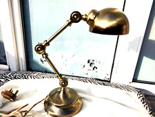 BRASS EFFECT ADJUSTABLE TABLE DESK READING LAMP for sale  Shipping to South Africa