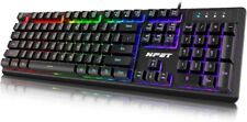 Teclado para jogos com fio NPET K10 - LED retroiluminado para PC desktop (preto) V.3 comprar usado  Enviando para Brazil