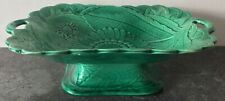 superb WEDGWOOD GREEN MAJOLICA TABLE centrepiece SUNFLOWER PEDESTAL handled BOWL for sale  Shipping to South Africa