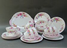 Vintage Shelley 21 piece Tea Set ~ Pink Rose Floral 2338 ~ Fine Bone China for sale  Shipping to South Africa
