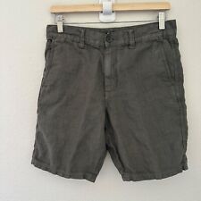 Usado, Bermudas de linho John Varvatos cintura alta cor verde oliva tamanho 30 comprar usado  Enviando para Brazil