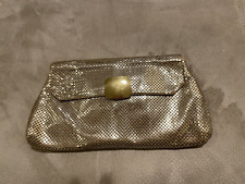 Used, VTG WHITING & DAVIS GOLD METAL MESH EVENING CLUTCH BAG~SNAP CLOSURE~PLUS EXTRAS for sale  Shipping to South Africa