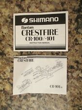 Shimano Bantam Crestfire CR-100/101 Fishing Reel Instruction Manual, Parts Diag. d'occasion  Expédié en France