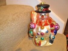 Snowman 8 inches tall Blown Glass VINTAGE Statue Figure Thomas Pacconi, used for sale  Holt