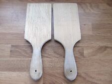 VINTAGE BEECH WOOD BUTTER PATS / PADDLES for sale  Shipping to South Africa