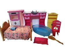 Usado, Lote de 9 Piezas Muebles Barbie Vintage Moderno Mezcla Horno Cama Fregadero Taburete Estante segunda mano  Embacar hacia Argentina