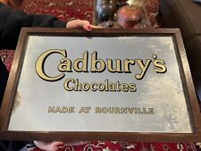 Antique Small Advertising Cadbury’s Chocolate Mirror Made At Bournville for sale  Shipping to South Africa