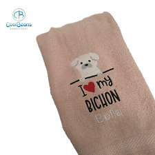 Bichon dog towel for sale  LEICESTER
