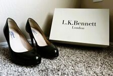 Usado, Vintage L.K. Zapatos de corte Bennett Stiletto de charol negro tacón de aguja 8,5 EX segunda mano  Embacar hacia Argentina