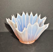 pink fluted bowl opalescent for sale  Garden City