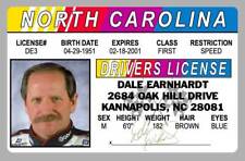 Dale Earnhardt Sr. Senior Kannapolis NC Novelty Drivers License ID Card, used for sale  Shipping to South Africa