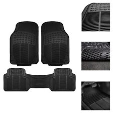 FH Group Universal Floor Mats for Car  Heavy Duty All Weather Mats 3pc Set Black for sale  Shipping to South Africa