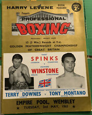 Boxing prog 1961 for sale  SNODLAND