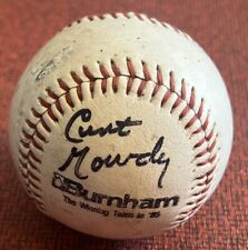 Usado, Locutor de béisbol autografiado Burnham béisbol certificado de autenticidad de la JSA Curt Gowdy HOF segunda mano  Embacar hacia Argentina