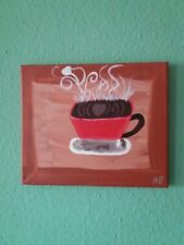 Acrylbild abstrakte kaffeetass gebraucht kaufen  Düsseldorf