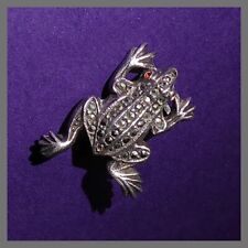 Sterling marcasite frog for sale  HEREFORD