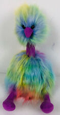 Jellycat Ostrich Rainbow PomPom Bird Plush Colorful Stuffed Animal Toy 10” EUC for sale  Shipping to South Africa