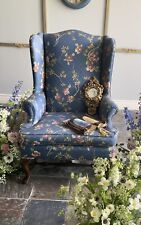 blue wingback chair antique for sale  Fort Lauderdale