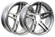 2-Pack Aluminum Trailer Wheel 14 Inch 5 Lug On 4.5 Sidewinder Gun Metal Rim Face for sale  Shipping to South Africa