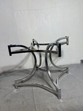 Used, Square Glass Top Figural Chrome Base Side Center Table coffee no glass Mcm  for sale  Shipping to South Africa