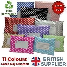 Polka Dot Mailing Bags Postage Postal Poly Printed Coloured Seal All Sizes for sale  Shipping to South Africa